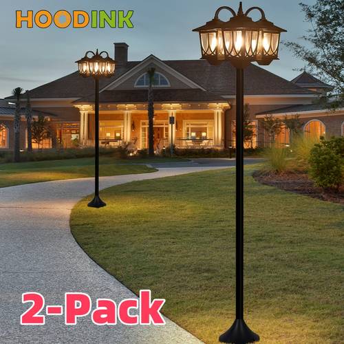 1 2 pack 73 inch solar lamp clear glass aluminum 60 3000k lights adjustable in sections solar floor lamps outdoor lights solar lamp post light for home yard garden decor