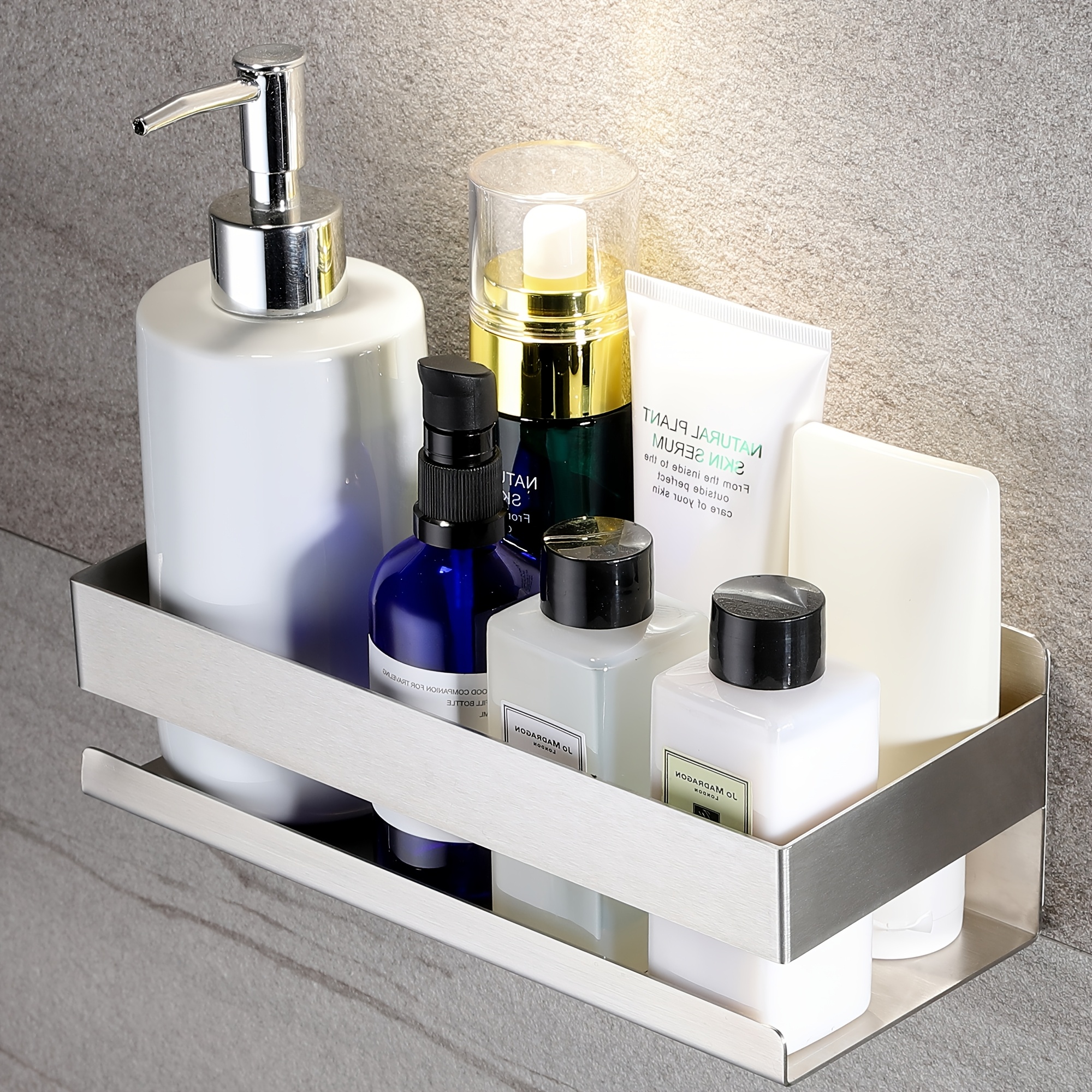 Полочка для ванной Cooeco нержавеющая сталь самоклейка 23х8х10 см