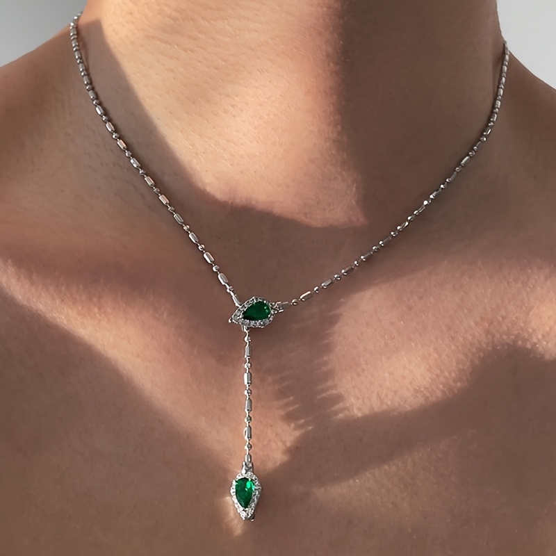 TEMU 1pc Silvery Snake Y-necklace For Men,men's Gift, Edgy Minimalist Unisex Style, Daily Wear, Streetwear, Parties & Gifting