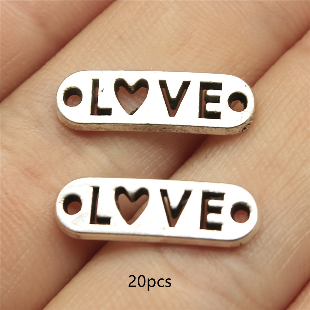 TEMU 20 pièces Connecteurs , Argenté Antique & Bronze Antique, pour Bijoux DIY Boucles d'Oreilles Accessoires, 20x6mm