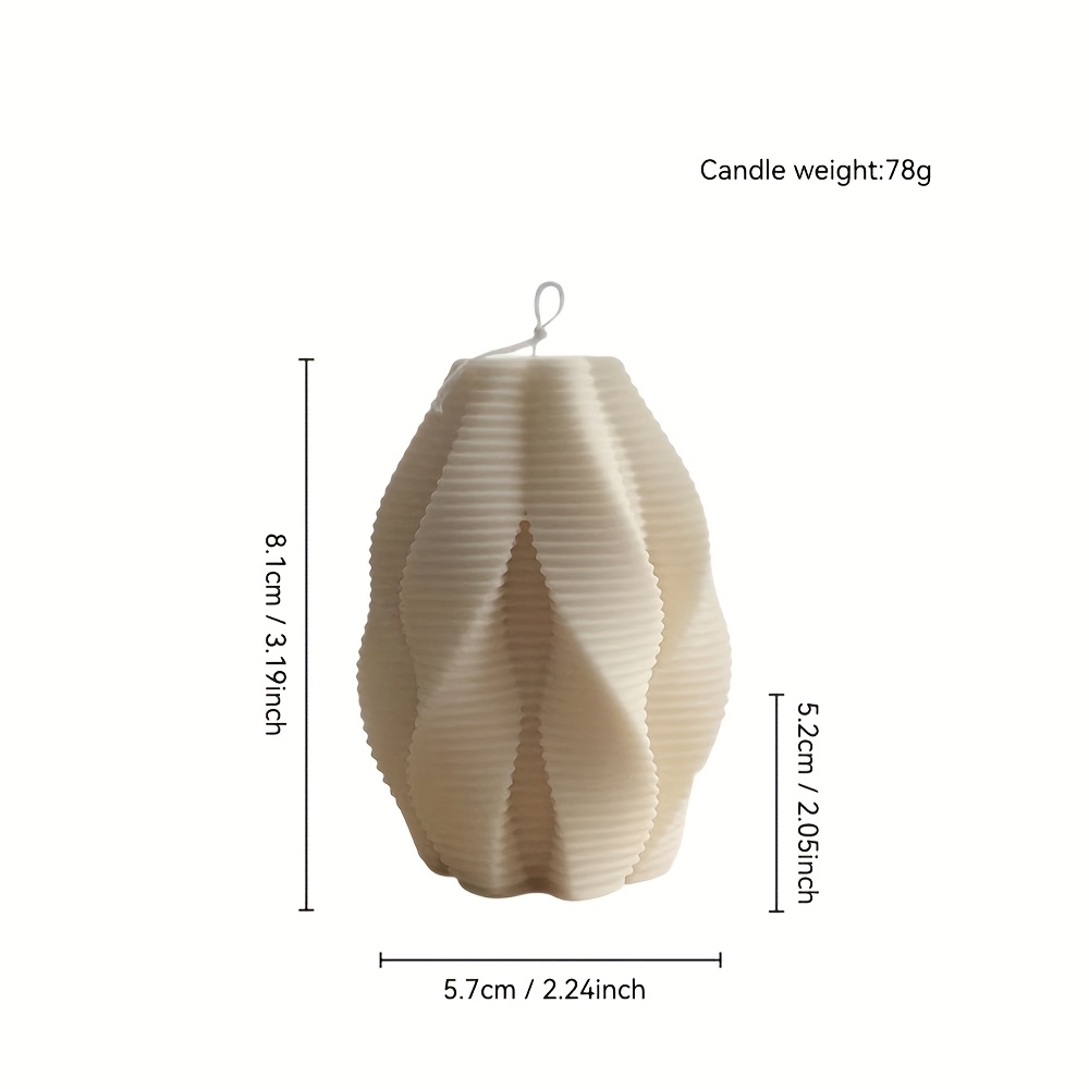 Image of Modern Ribbed Scented Candle | Elegant Textured Artistic Shape, Exquisite , Serving Decorative And Fragrance Functions | For Daily Home Fragrance, Suitable For Placement In , Studies, Etc