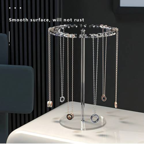 necklace storage rack an display stand for storing necklaces bracelets and pendant necklaces ideal for organizing jewelry on the desktop a must have for jewelry storage