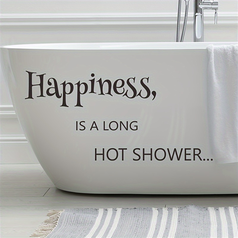 1pc English Slogan Bathroom Toilet Home Decoration Wall Sticker Self-adhesive