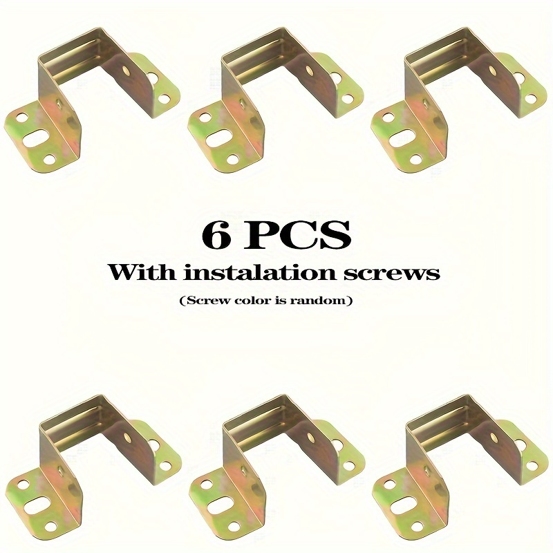 

6- Of Metal Bed Frame Brackets: For Fixing, Suitable For Hinges And Wooden