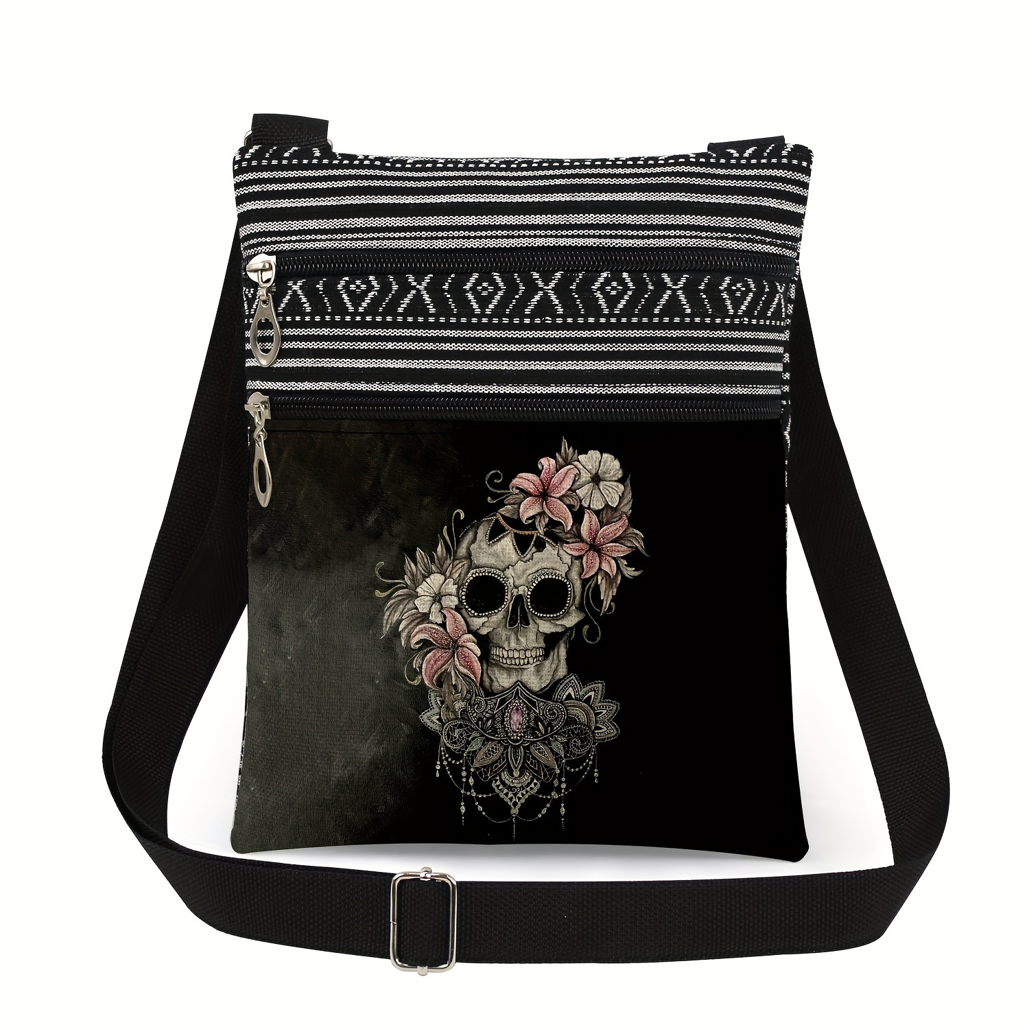 fashion polyester cross body sling bag skull print - Temu Mauritius