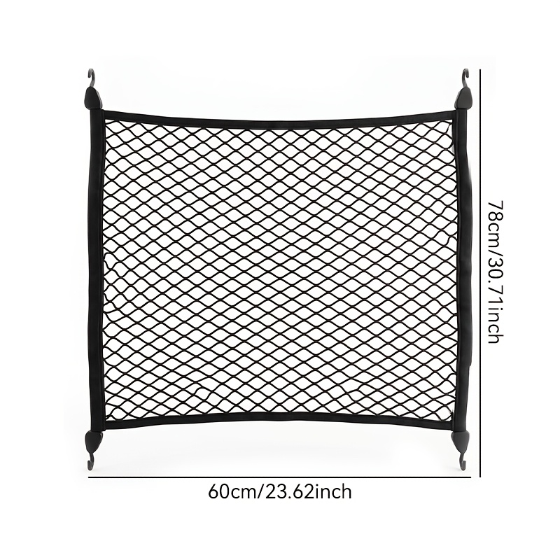 TEMU Filet de rangement pour coffre de voiture. Organise du . Installation rapide et facile, crochets robustes. Forte élasticité, extensible, évite