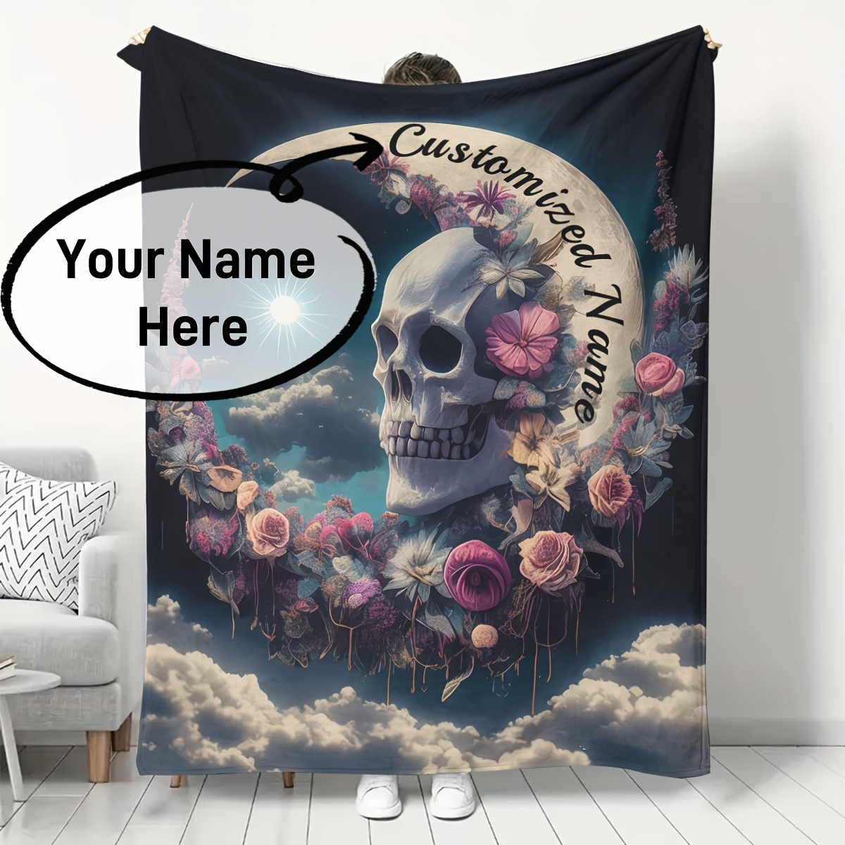 

Custom Of The Dead Print Blanket - , Soft Flannel, Wearable Throw For Couch, Bed, Camping - Unique Gift For Family & Friends, Blanket