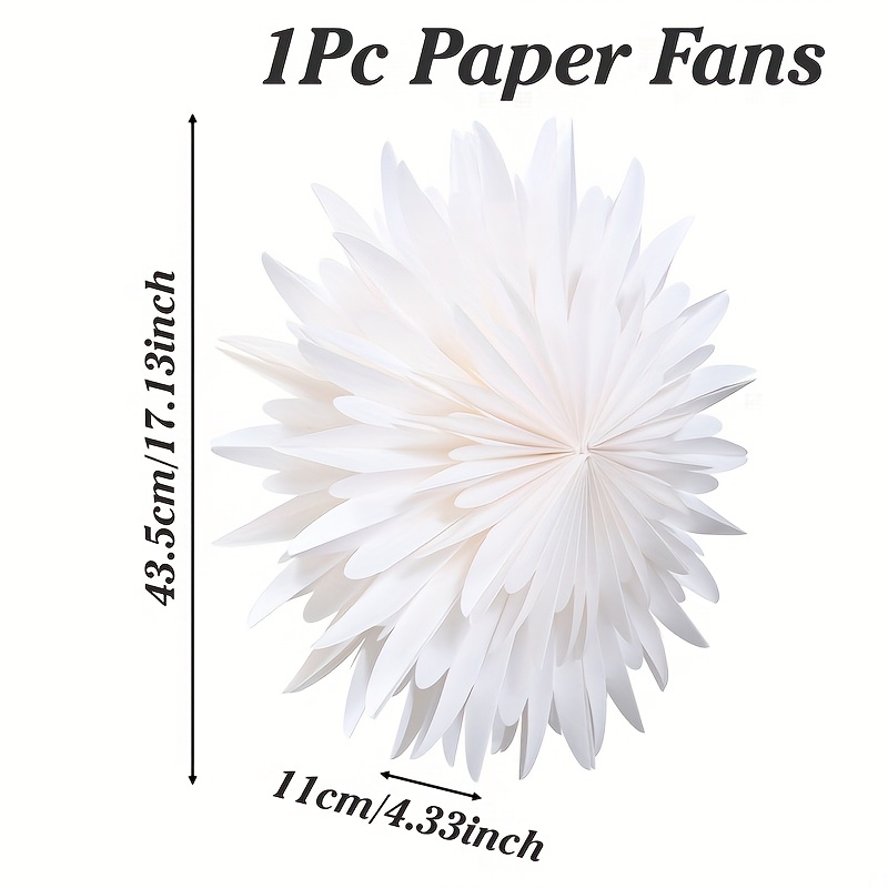 Image of 1pc Of A White 3d Paper Snowflake Ornament For Hanging, Suitable For Festive Home Decoration, For Weddings, Birthday Celebrations, And Christmas