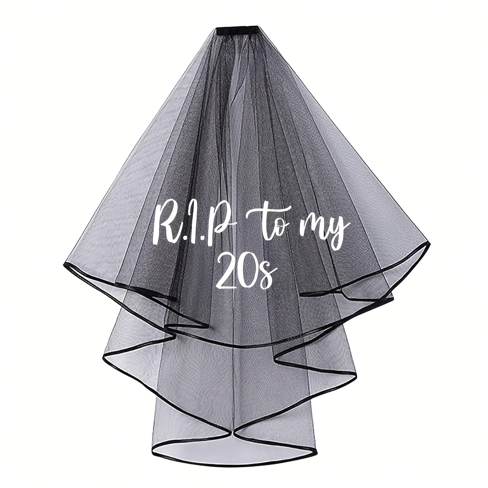 TEMU Rip Death To My 20s Alternative Goth Gothic Funeral For Women 30th Birthday Party Dirty Thirty Decoration Birthday Queen Crown Keepsake Gift