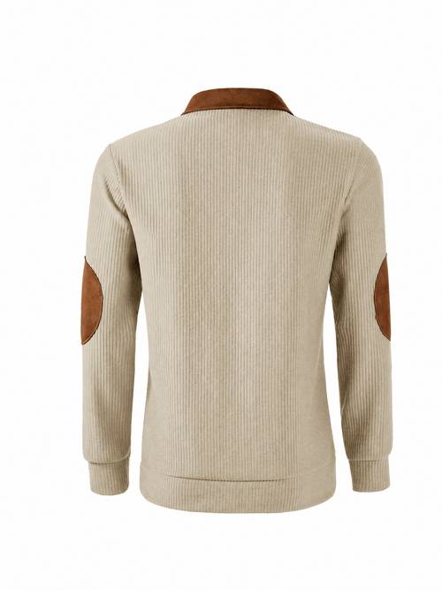 autumn winter mens long sleeve jacquard knit shirt christmas gift thick contrast striped casual stand collar zipper pullover shirt henley top