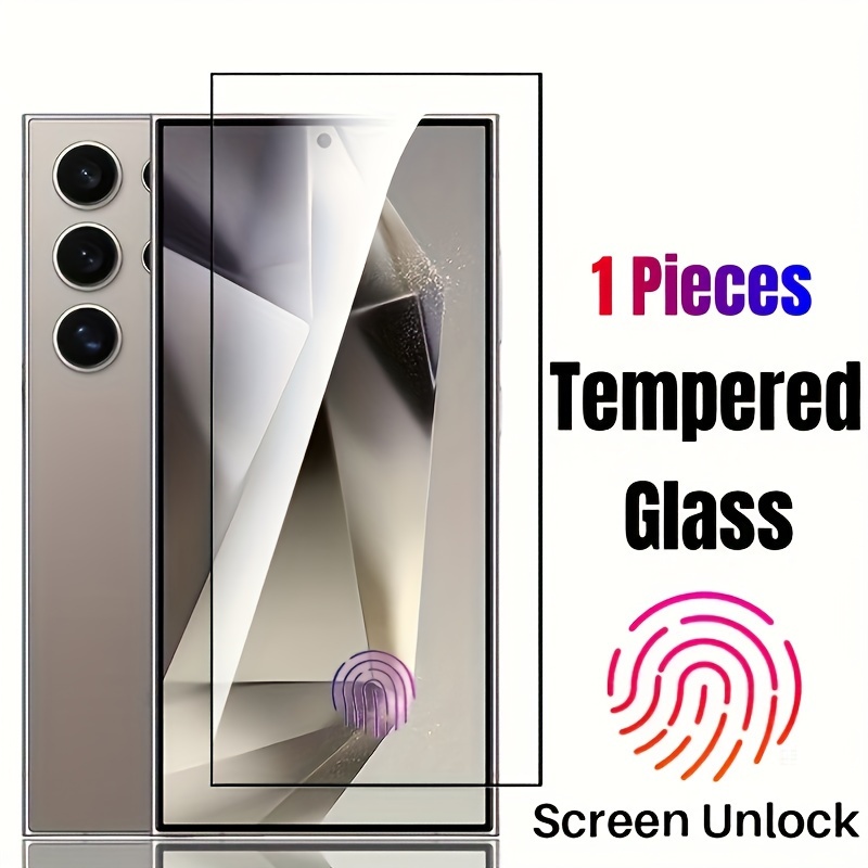 

Fingerprint Unlock Tempered Glass For Samsung Galaxy S24 Ultra S24+ S24plus Full Cover Screen Protector
