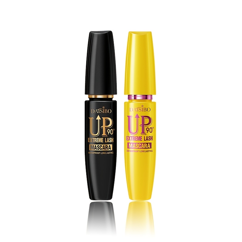 2pcs 4d Waterproof Mascara - Long-lasting, Volumizing & Lengthening, With 360° Spiral Brush, Black, Suitable For Types, Eyelash Volumization | Sleek | Innovative Mascara Design