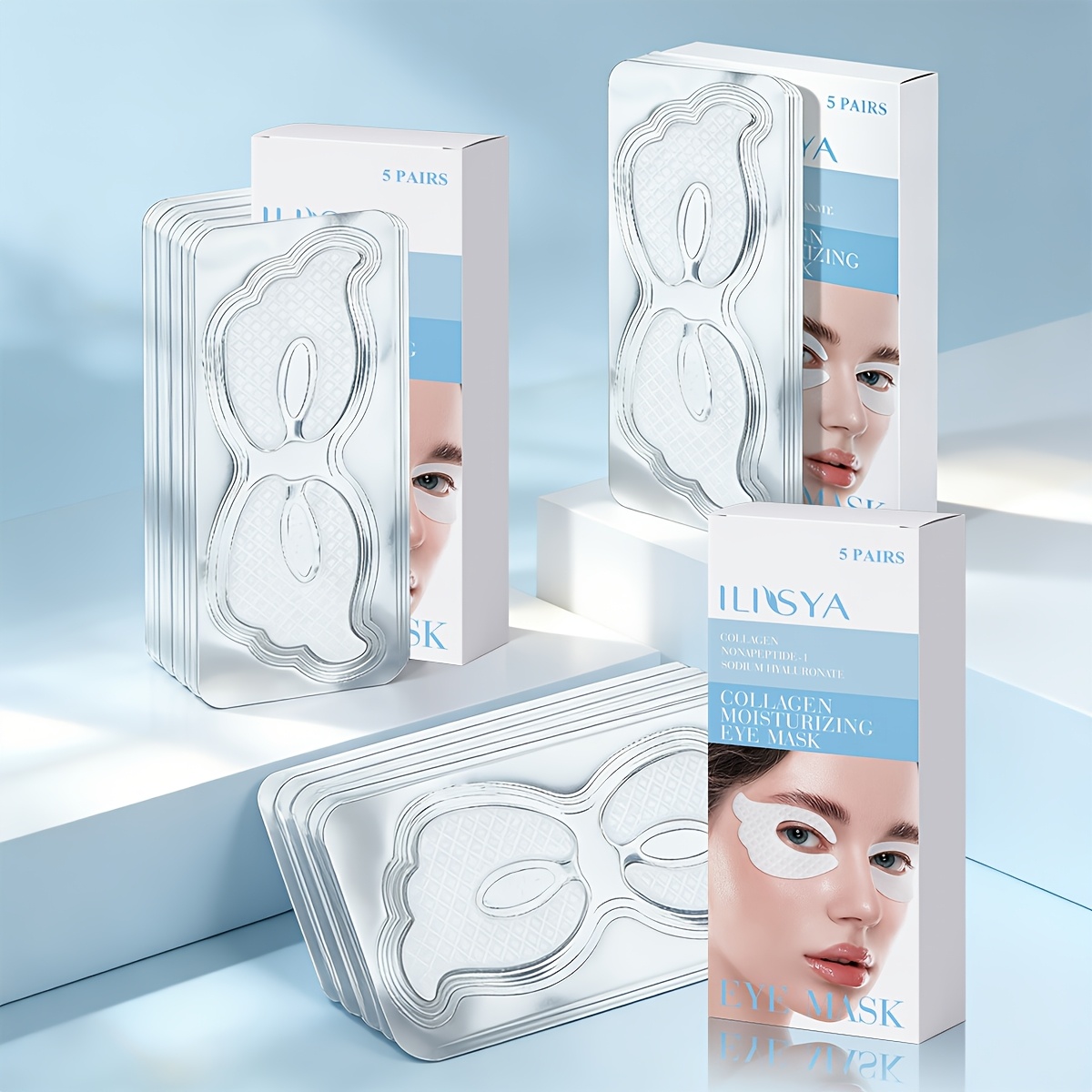 Image of Ilisya Facial Sheet Mask 3 Boxes, Long-lasting Moisturizing And , Soft , Portable Face Mask Set For Daily Home Skincare, Gift For Women