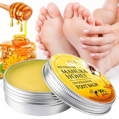 ycb fußcreme, angereichert mit jojoba, lavendel, kurkuma, , aloe vera und kokosöl, spendet feuchtigkeit für trockene, rissige und raue hände, füße und fersen, hinterlässt die haut glatt und weich. sie ist und ap.