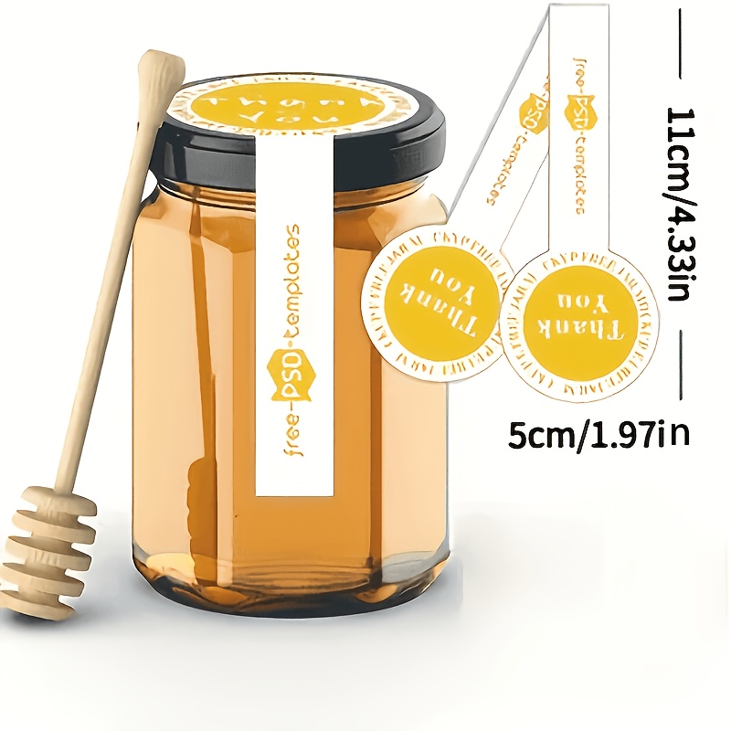 TEMU Pegatinas de botella personalizadas, pegatinas de a prueba de manipulación personalizadas, etiquetas de embalaje, pegatinas de agradecimiento