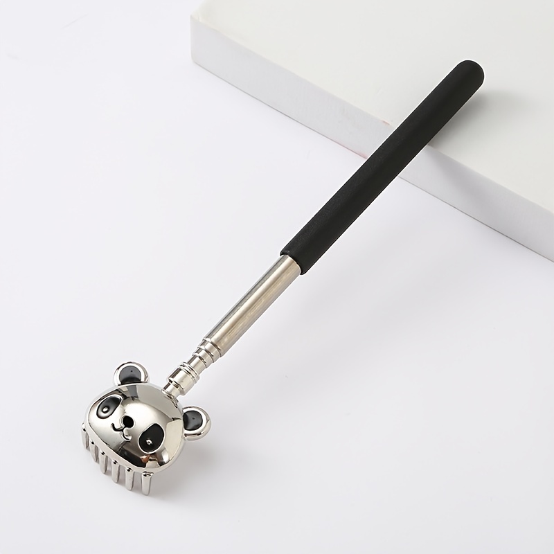 Adjustable Scratcher With Panda Design, Durable Stainless Steel, Ergonomic Handle, Skin , Long Handle For Hard-to-reach Areas, Easy To Clean