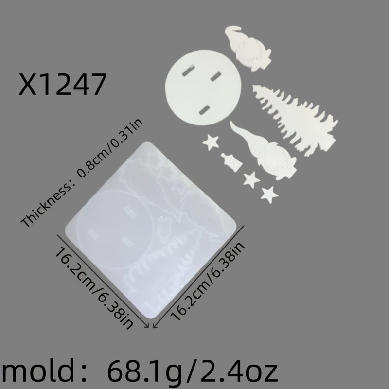 Image of Resin Silicone Mold Spelling Christmas Dwarfs 3d Decorative Silicone Mold Diy Candle Silicone Mold Gypsum Decorative Silicone Mold Home Decoration Epoxy Resin Mold X1247