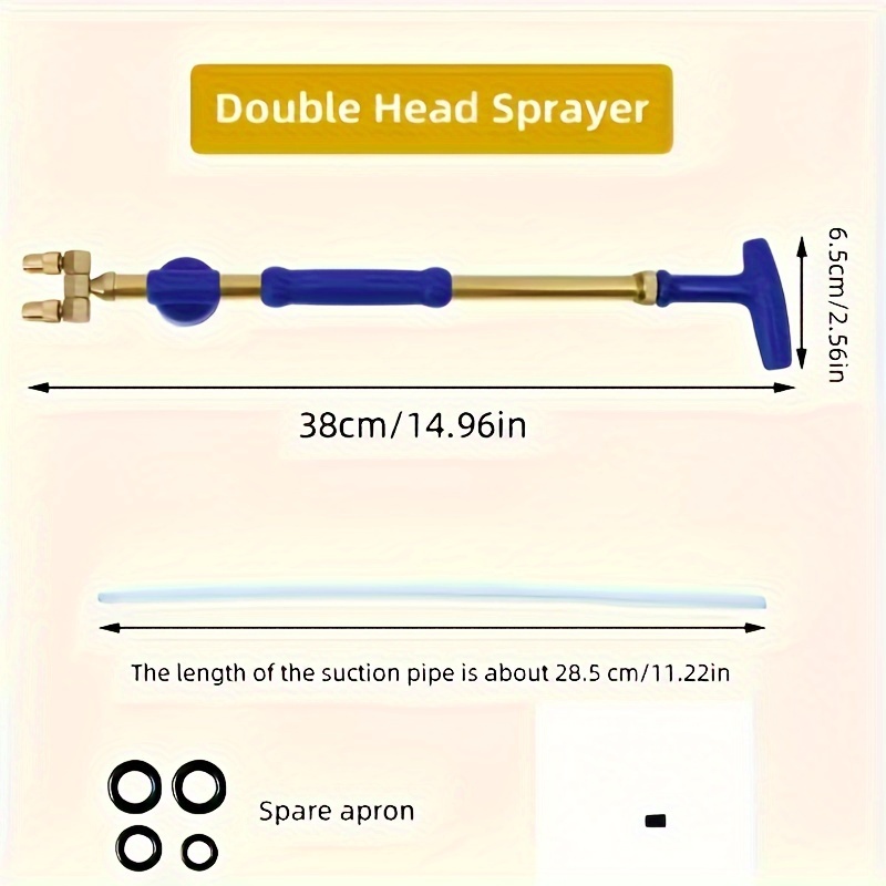 3 piece copper sprayer nozzle set handheld single double head options for garden and lawn care 8