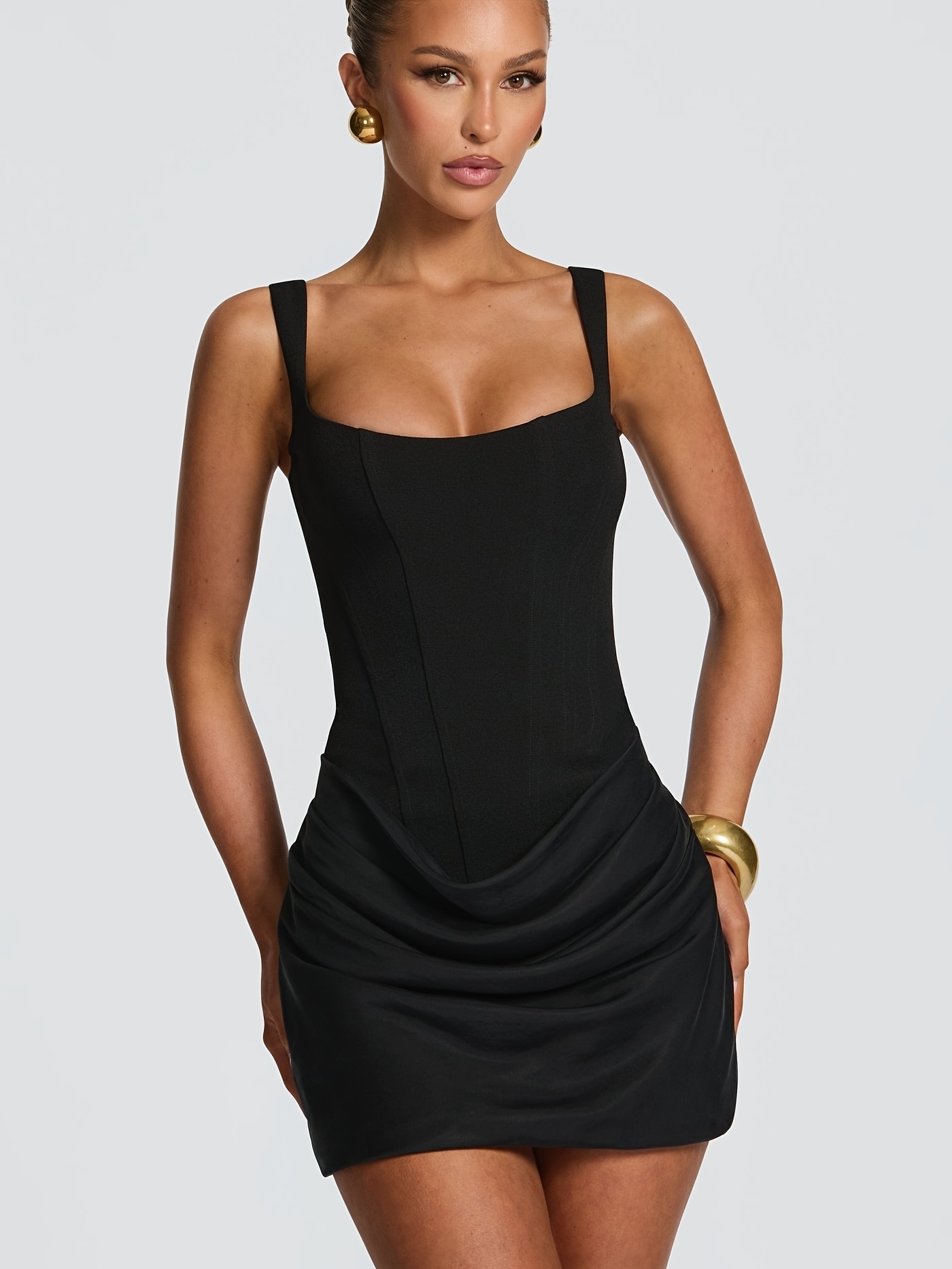 white christmas dresses Wholesale Eco-Friendly Seamless Bust Support Tummy Control High Side Slit Shaping Dress main image 0