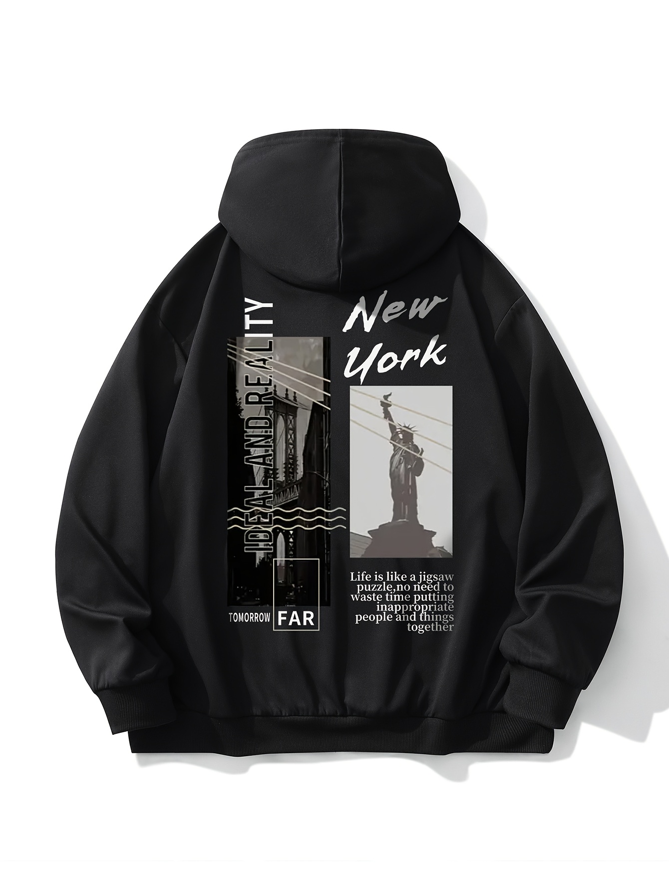 men's plus size graphic hoodie casual pullover Temu Germany