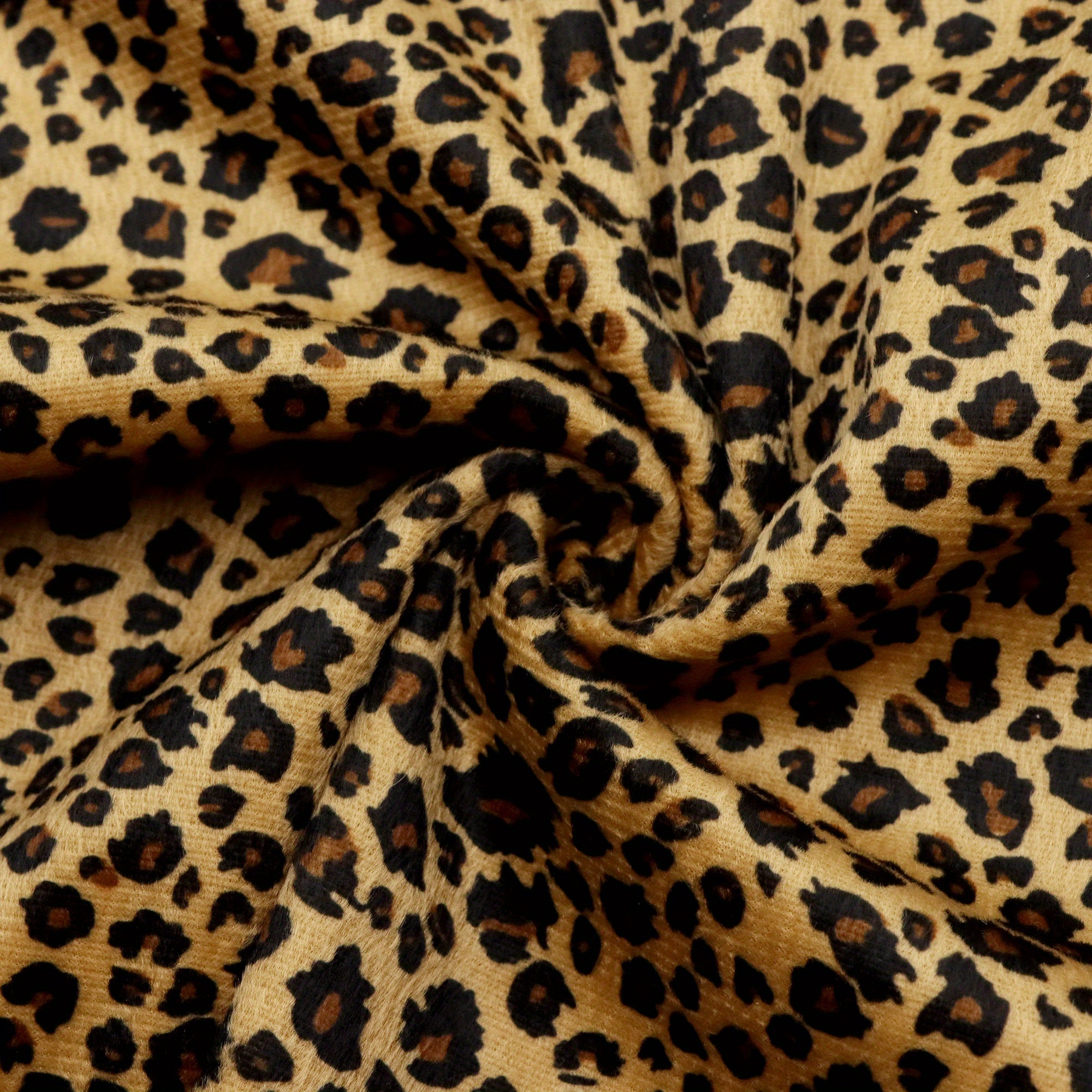 E-shop 63"x19,68" Leopardenmuster Samtstoff geeignet für DIY-Basteln - Vorgeschnittene Quiltstoff-Stücke, Patchwork-Material, weiche luxuriöse Textur,