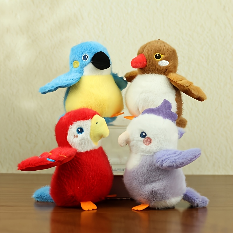 

1pc Of Parrot Chick Plush Toy, As An Animal, Interactive Dog Toy, Multiple Colors , No Batteries Required.