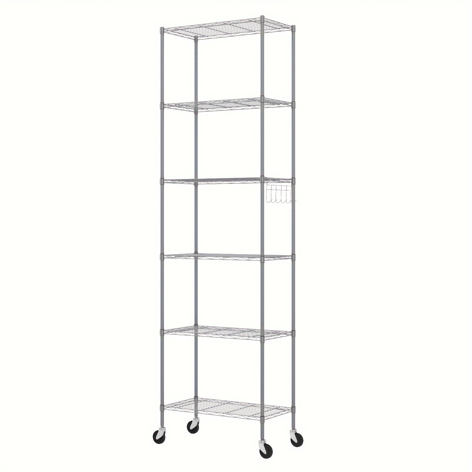 

A Stove Rack, Storage Rack, 6 , With Side Hooks, Wheels, Space , Threaded Connection, Suitable For Kitchen, Bathroom, Living Room, Bedroom, Etc., Golden Shelf, Easy To ,