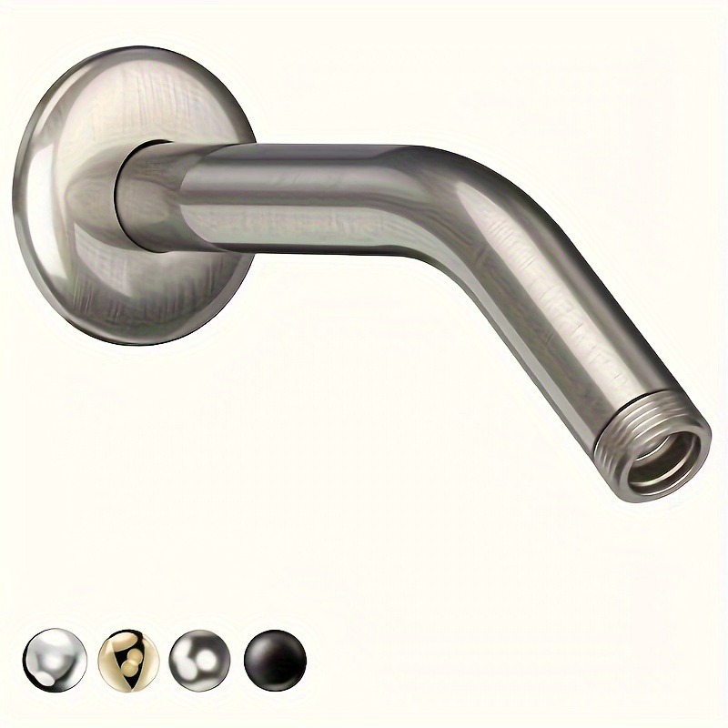 

Modern 6 Inch Shower Arm Made Of Stainless Steel, Shower Head Extension Extender Pipe Arm, Wall-mounted For Fixed Bathroom Shower Head