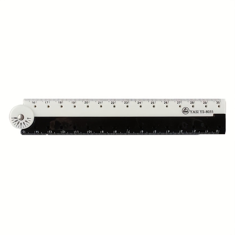 1pc, Black And White Folding Ruler, Easy Stackable Design, Back To School Stationery For Students, Ideal School Supplies And Gifts