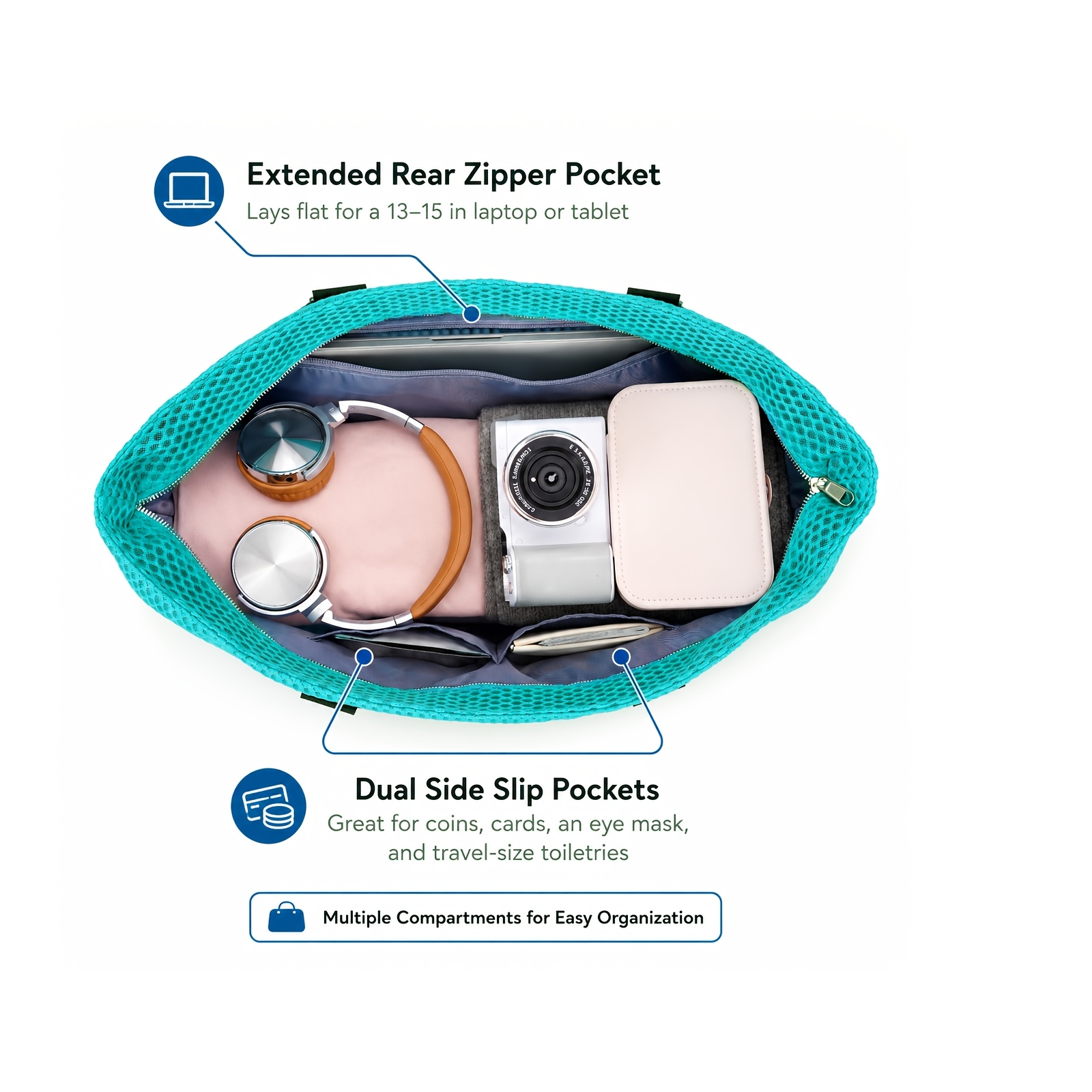 2pcs Travel Bag Set with Toiletry Pouch
