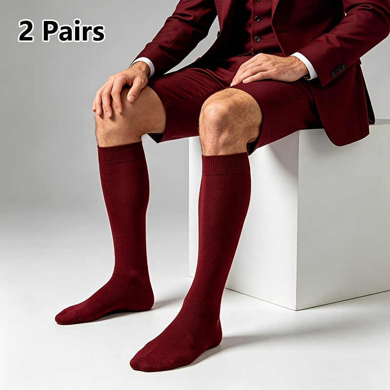 TEMU 2 Paires de Chaussettes de Cheville Homme Mince Printemps Été, Couleur Unie, Polyvalentes, Longues, Confortables, Anti-Transpiration,
