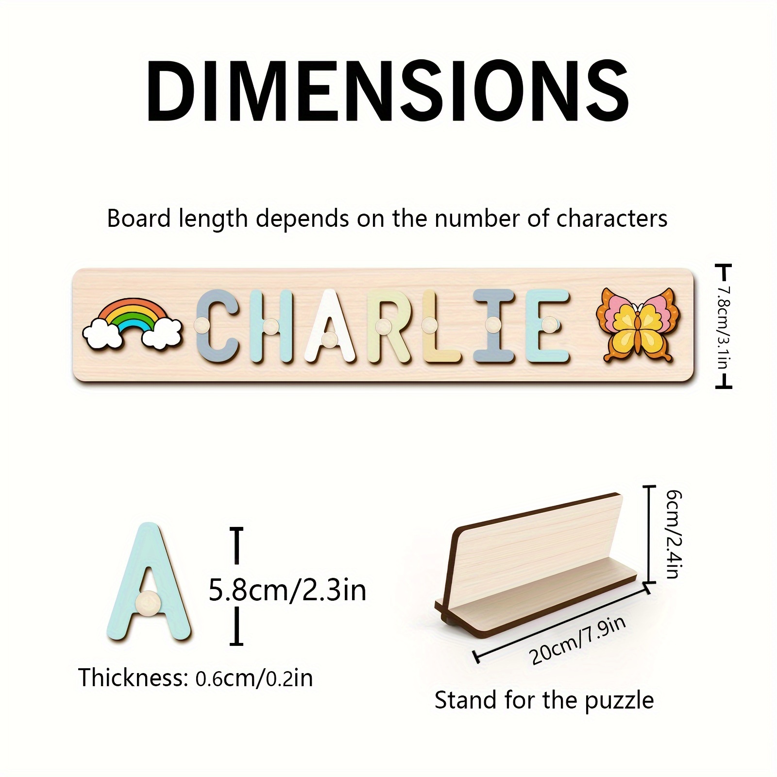 Personalized Name Puzzle, Custom Color Name Puzzle for Boys