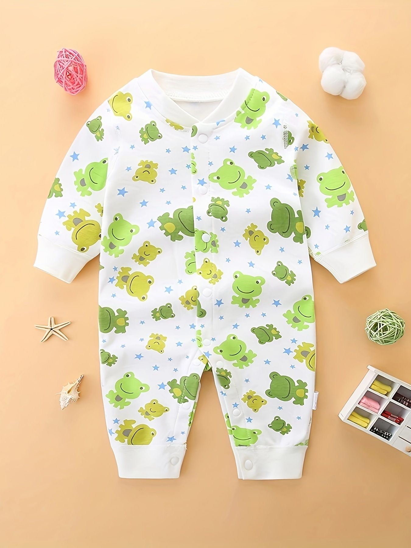 Cute Cartoon Long sleeved Baby Boy Girls Bodysuits Cotton - Temu