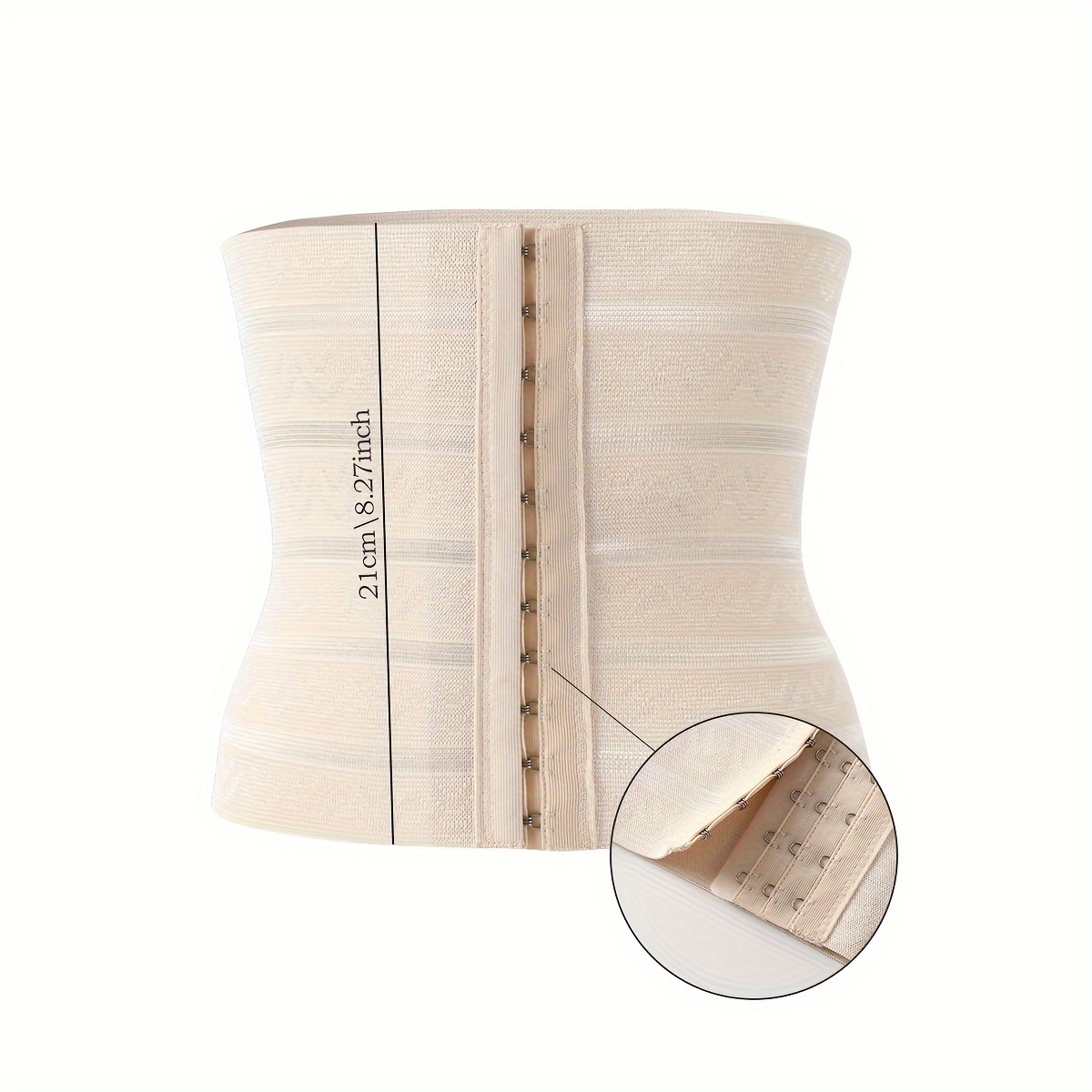 

Elegant Waist Cincher For Women - Polyester And Elastane , Firm Control Fastening Knit Fabric Slimming Body Shaper, Hand Washable -