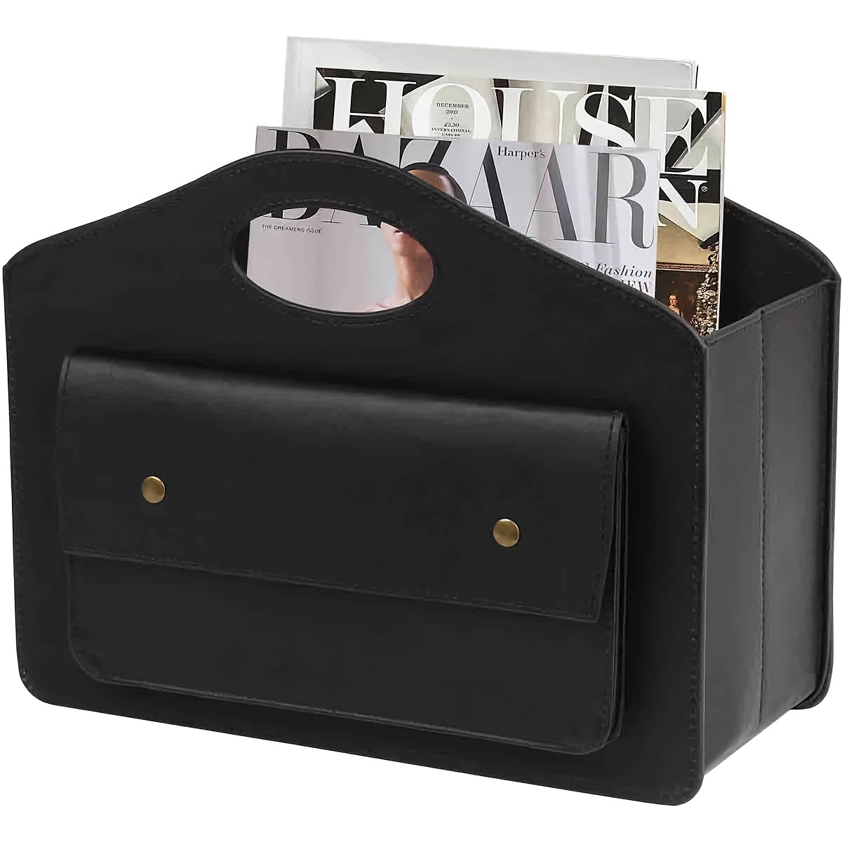 TEMU 1 Pcs Magazine Basket Holder, Foldable Magazine Rack, File Holder Organizer, File Folder, Newspaper Storage Bin Organizer For Home Or Office (