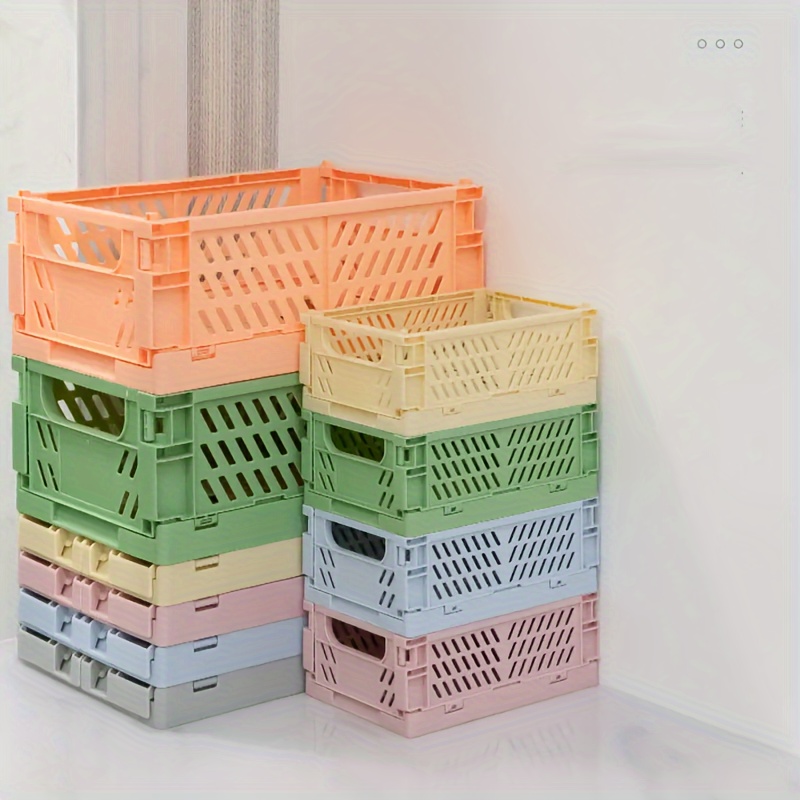 

Stackable Plastic Storage Bins, , , For Desk Organization, Stationery, Skincare, Home & Kitchen Supplies, Material, Shelf Baskets