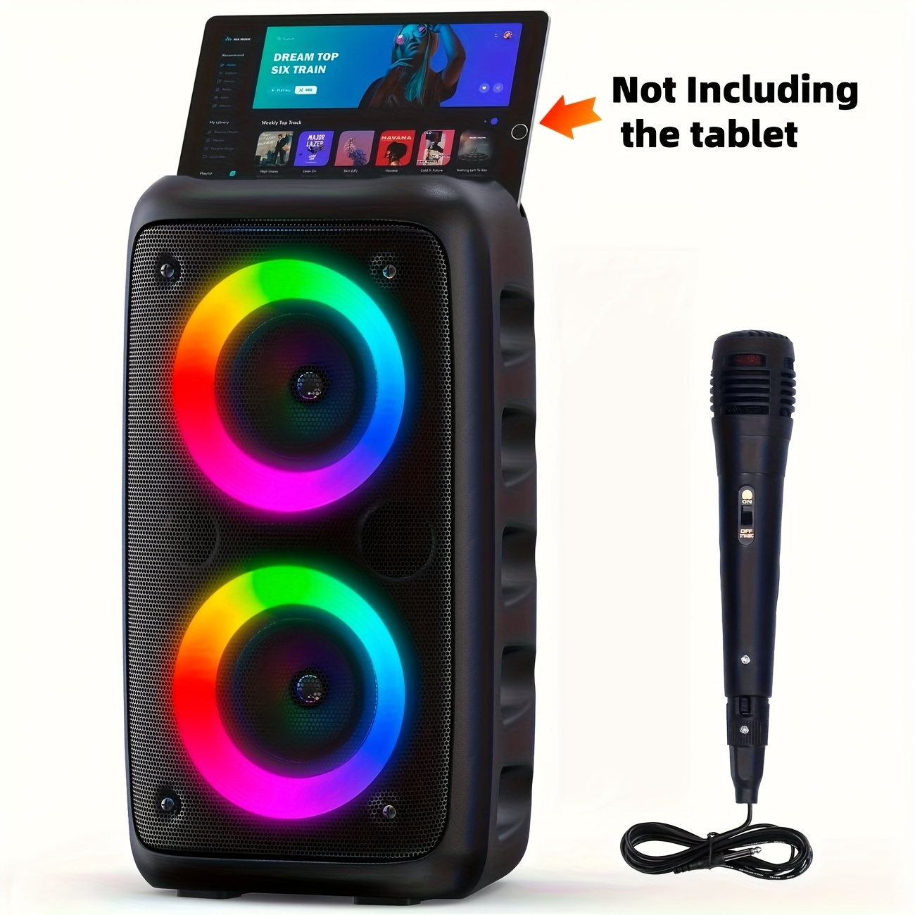 TEMU Compact Speaker System With Subwoofer - Wireless Stereo Speaker With Colorful Lights, Tws , And Support For Usb And Tf Cards, Outdoor Activities