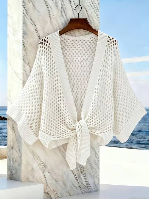 pull en pour femme / cardigan pour femme, col avec nœud, et tendance, cardigan multifonctionnel pour femmes pour les vacances et les loisirs, tendance et