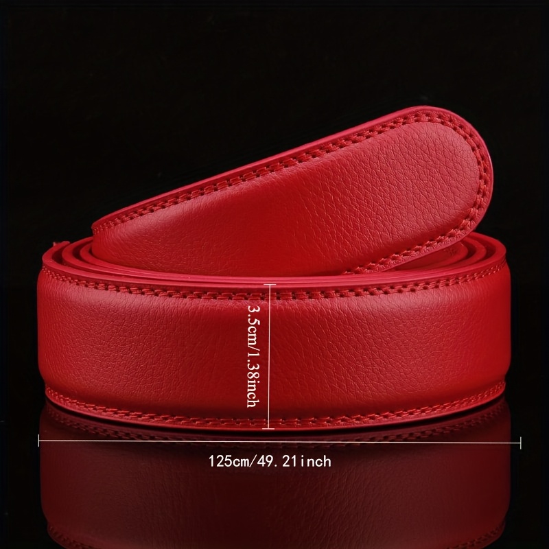 Wedding Party Belt Men's Cowhide Leather with Automatic Buckle