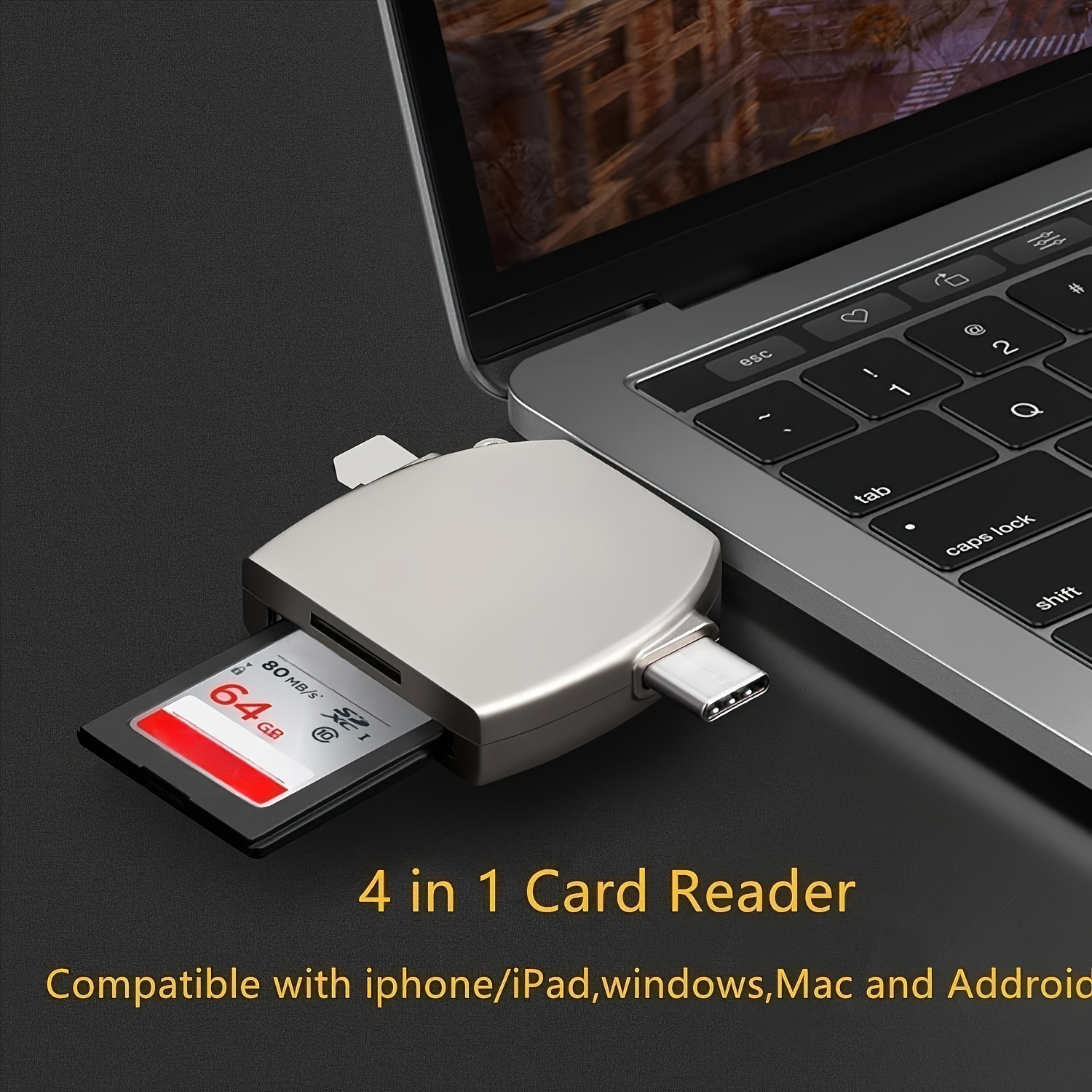 Sd Card Reader For Iphone/ipad/android/ /computer/camera, Four-in-one ...