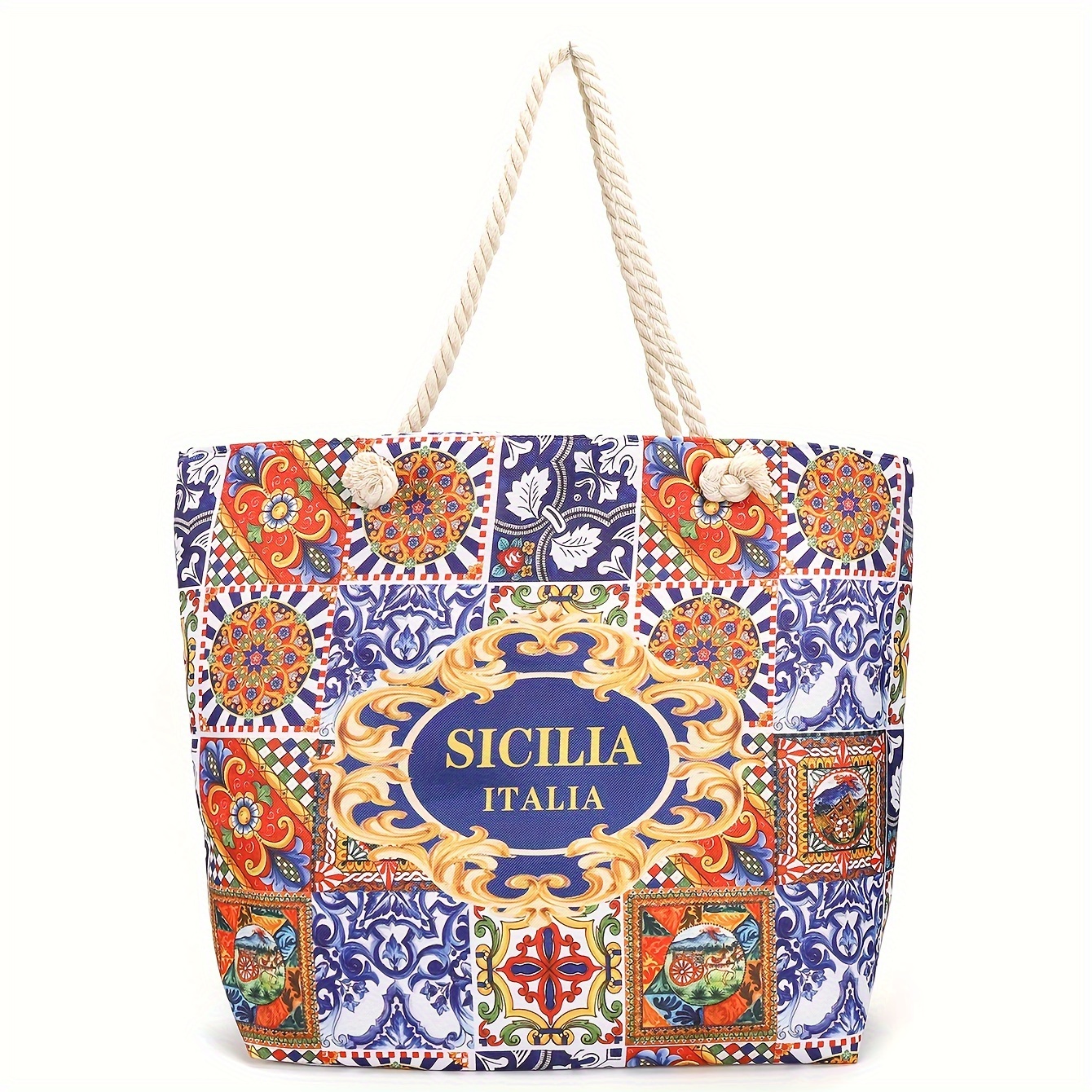 

Sicilia Tote Bag - Fashionable Handles - And - Washable , , And Shoulder Bag