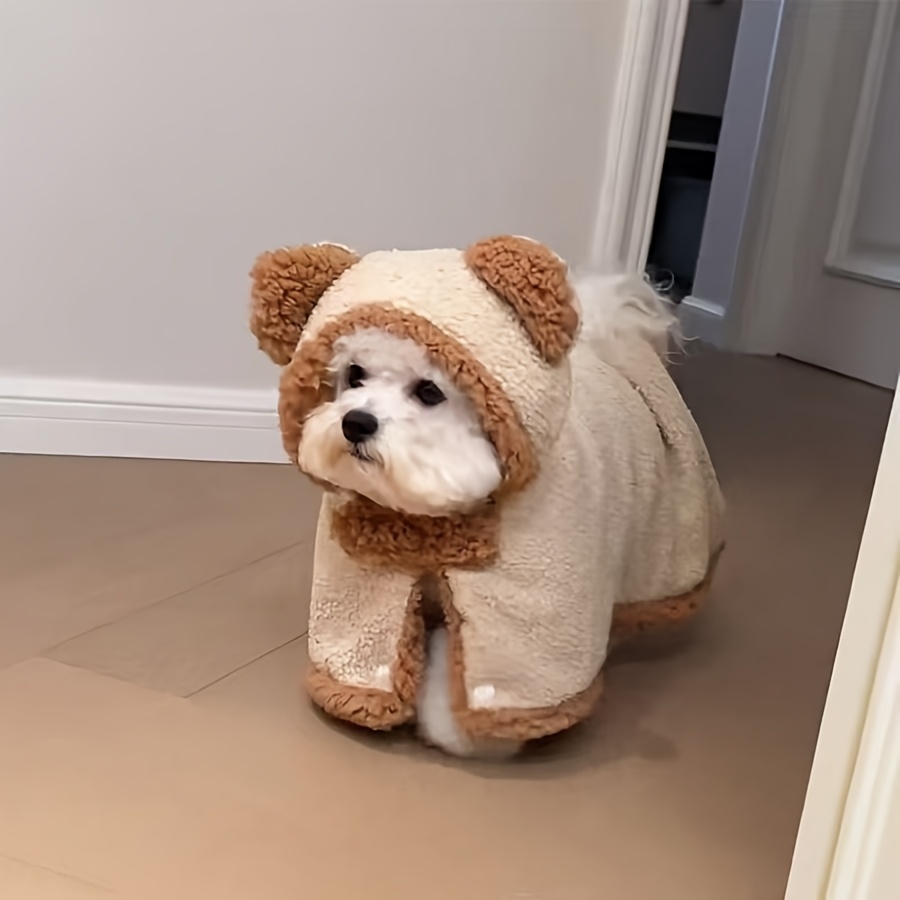 item picture dog clothes winter cape blanket thick coat dual use for teddy bichon medium small dogs pet apparel   used as bathrobe quick   absorbent post bath cape winter warm jacket absorbent dog sweater