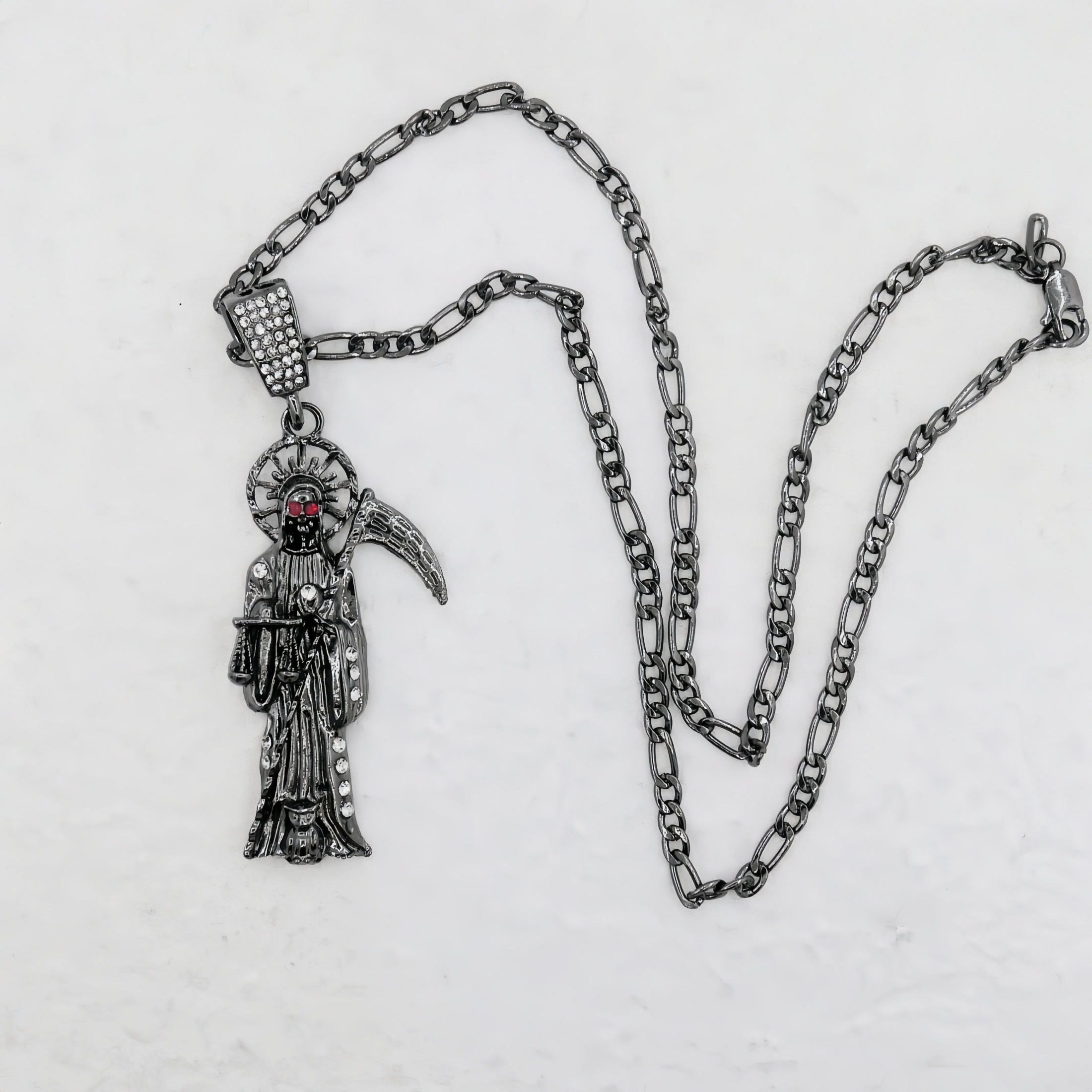 ABIGY Santa Muerte Halskette 925 Sterling Silber Sc Produktbild-Vorschau 6