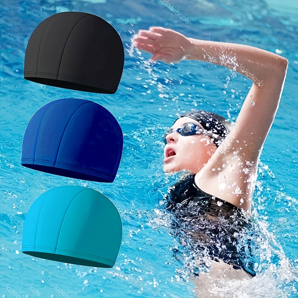 

2pcs Breathable Swimming Cap, Non-slip Swimming Hat, For Ear Protection - Pool, Beach, And Summer Fun