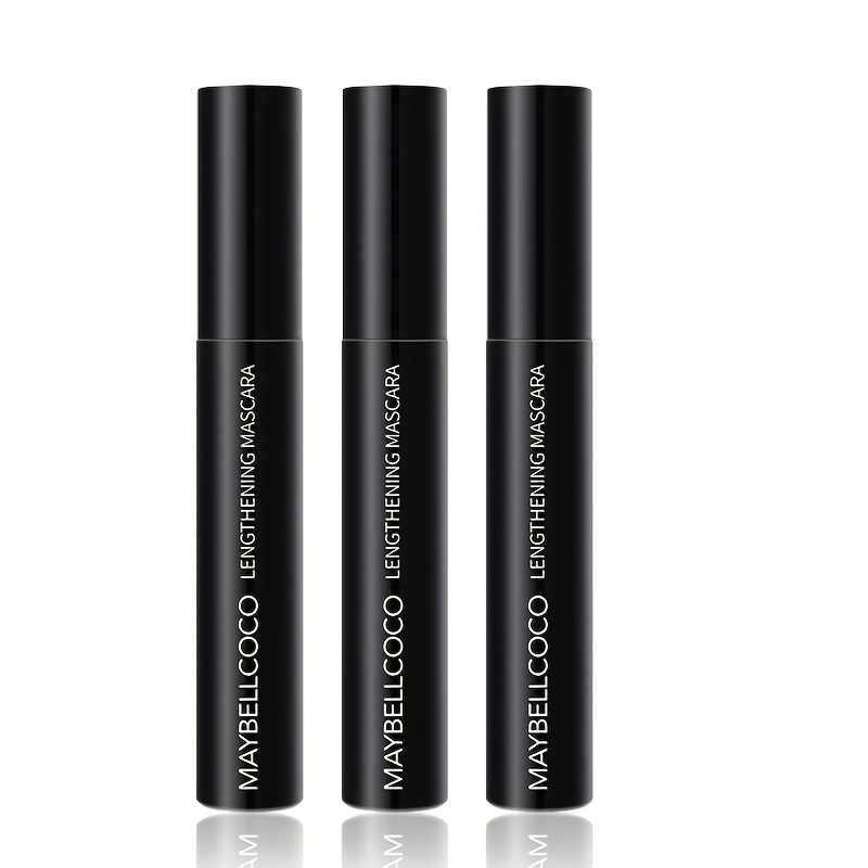3pcs Quick-dry Mascara Set: Volumizing, Curling, And Lengthening. Waterproof, Sweatproof, And . Extends And Thickens Lashes. Easy To Remove Without Clumping Or Flaking
