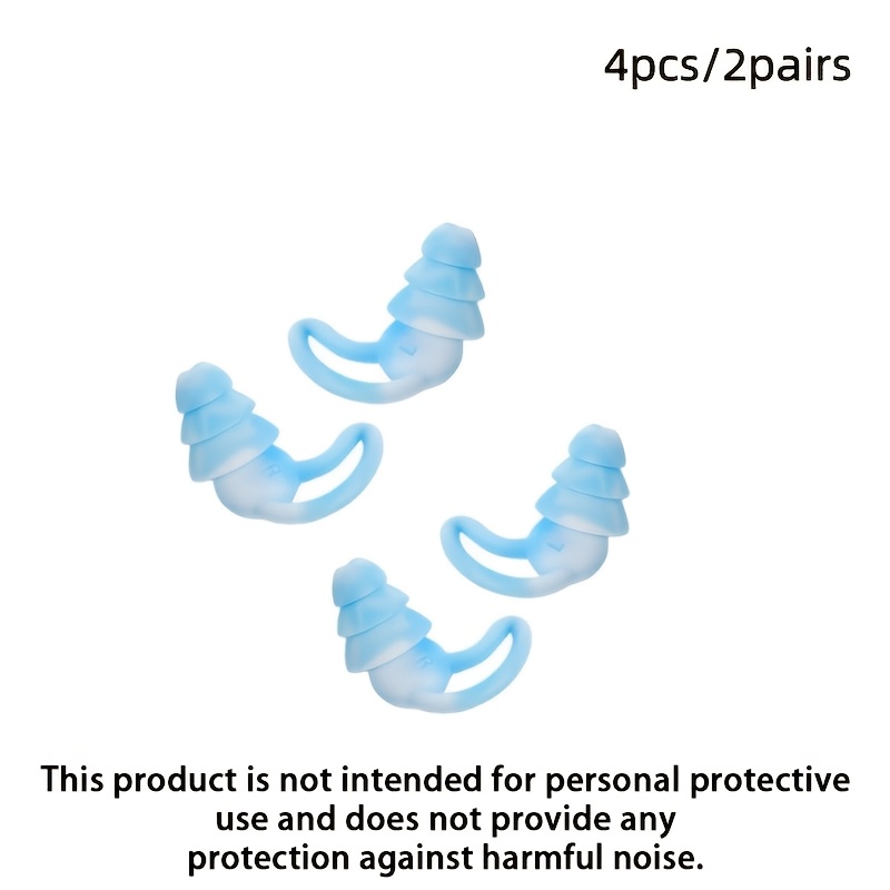 Reusable Swimming Earplugs, 4pcs Comfortable Fit for Sleep & Snoring Blocking
