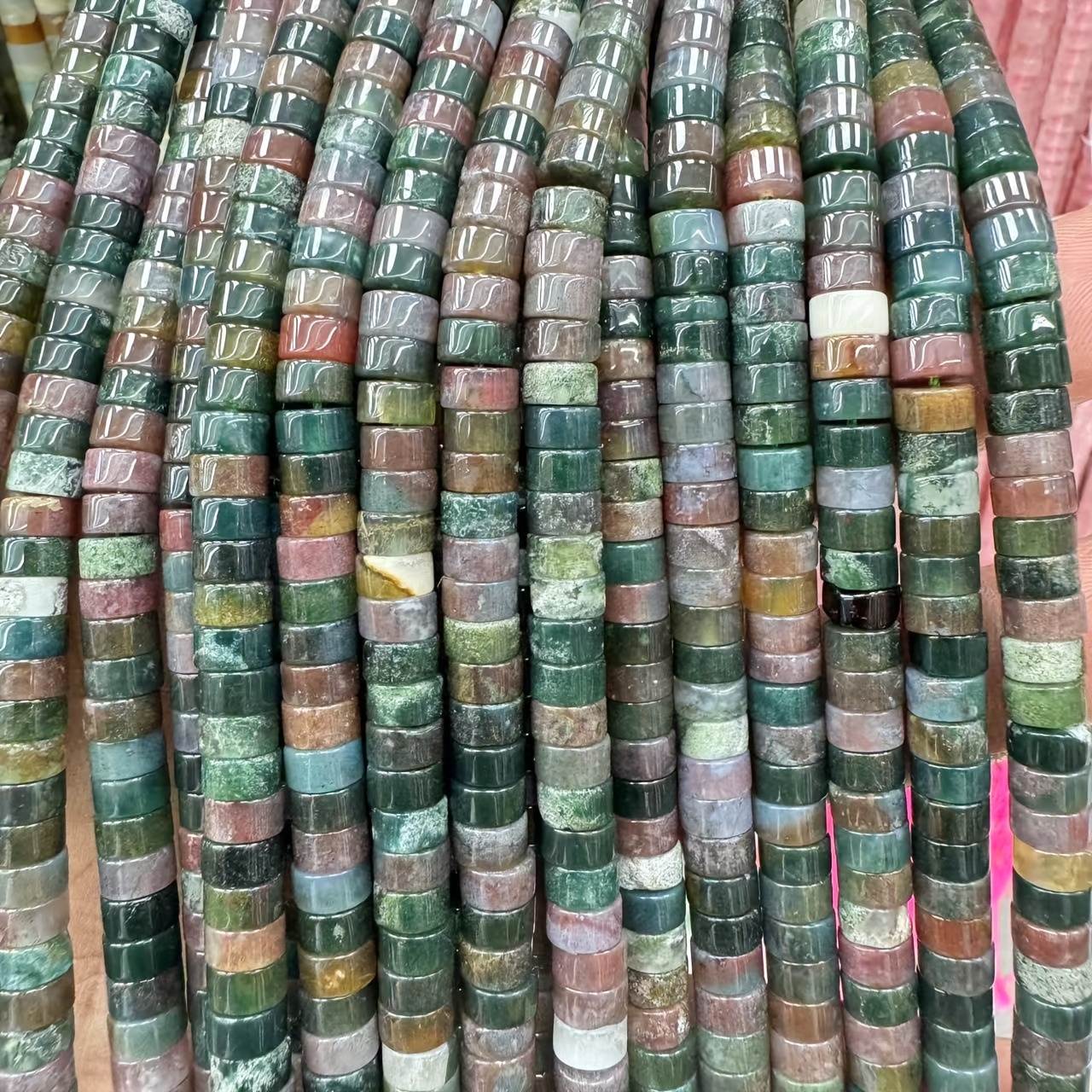 Natural Indian Agate Beads, 116pcs 3x6mm for Jewelry Making
