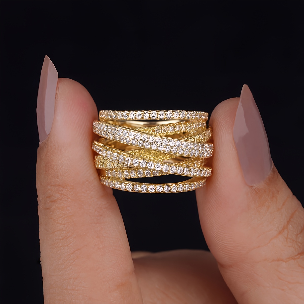 Women's Multi-layer Cross Ring, Fashionable Gift