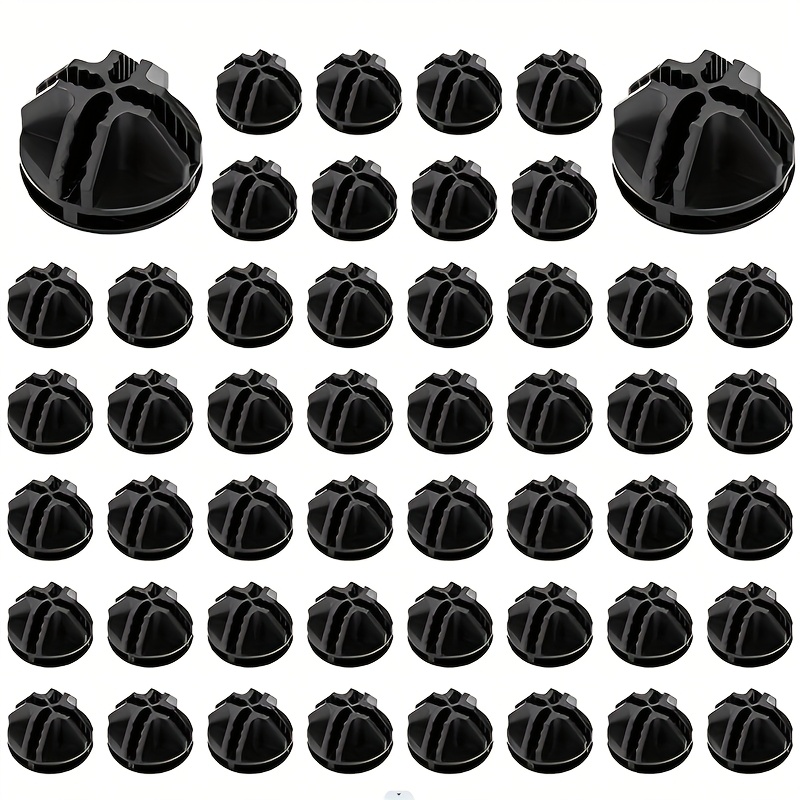 50pcs - Plastic Connectors For Wire Grid Cube Storage Shelves And Mesh Snap Organizers, Mounted Closet Systems