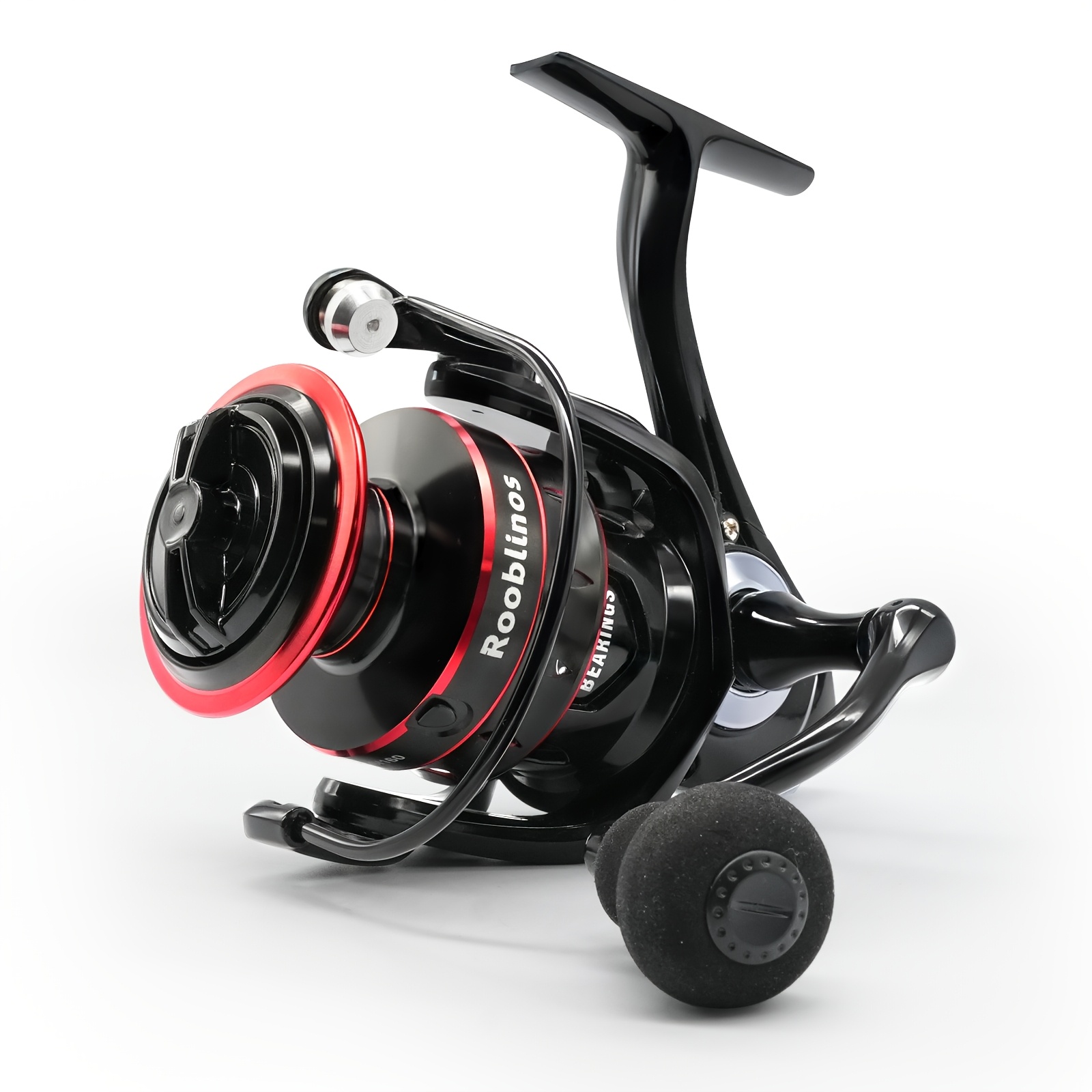 Image of 1pc New Hj Fishing Reel With Metal Spool, Spinning Reel With Eva Handle, High Speed Ratio, Suitable For Fresh And Saltwater